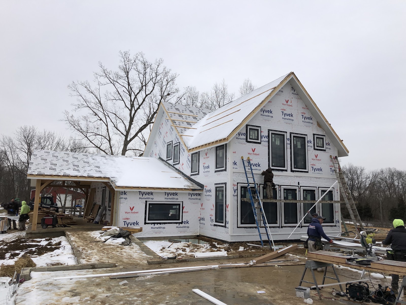 Thayer’s team working on a home remodel in Lafayette, Indiana